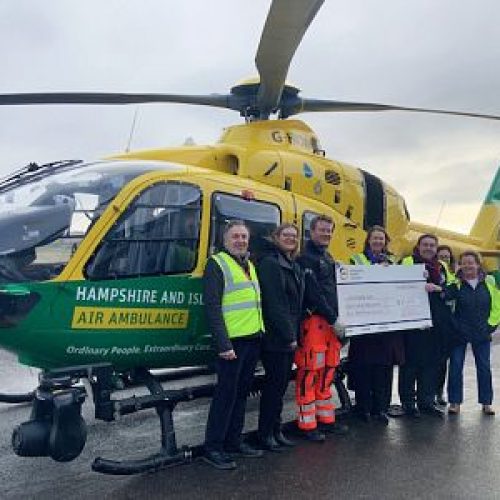 A Phenomenal £10,000 raised for Hampshire and Isle Of Wight Air Ambulance
